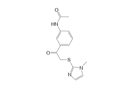 Acetamide, N-[3-[2-[(1-methyl-1H-imidazol-2-yl)thio]acetyl]phenyl]-