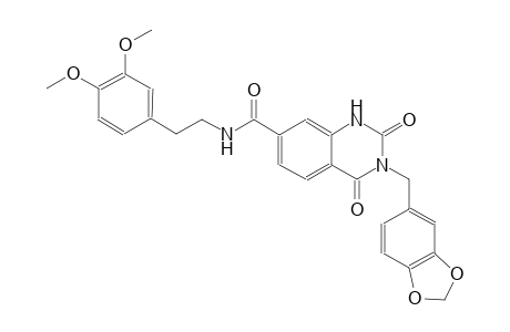 3-(1,3-benzodioxol-5-ylmethyl)-N-[2-(3,4-dimethoxyphenyl)ethyl]-2,4-dioxo-1,2,3,4-tetrahydro-7-quinazolinecarboxamide