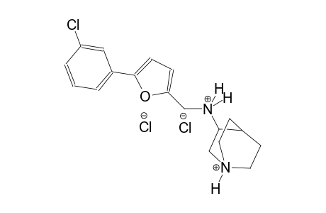 1-azoniabicyclo[2.2.2]octane, 3-[[[5-(3-chlorophenyl)-2-furanyl]methyl]ammonio]-, dichloride