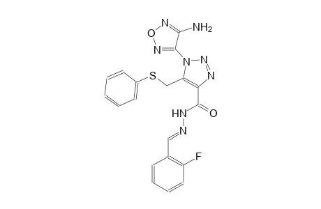 1-(4-amino-1,2,5-oxadiazol-3-yl)-N'-[(E)-(2-fluorophenyl)methylidene]-5-[(phenylsulfanyl)methyl]-1H-1,2,3-triazole-4-carbohydrazide