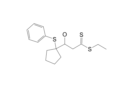 Ethyl 3-hydroxy-3-[1'-(phenylsulfanyl)cyclopentyl]propanedithioate