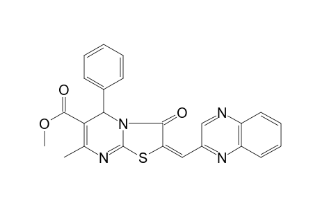 (2E)-3-keto-7-methyl-5-phenyl-2-(quinoxalin-2-ylmethylene)-5H-thiazolo[3,2-a]pyrimidine-6-carboxylic acid methyl ester