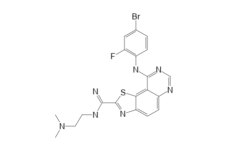 9-(4-BROMO-2-FLUOROPHENYLAMINO)-N-[2-(DIMETHYLAMINO)-ETHYL]-THIAZOLO-[5,4-F]-QUINAZOLINE-2-CARBOXIMIDAMIDE