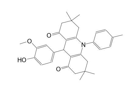 9-(4-hydroxy-3-methoxyphenyl)-3,3,6,6-tetramethyl-10-(4-methylphenyl)-3,4,6,7,9,10-hexahydro-1,8(2H,5H)-acridinedione