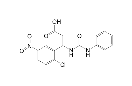 Benzenepropanoic acid, 2-chloro-5-nitro-.beta.-[[(phenylamino)carbonyl]amino]-