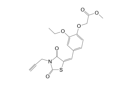 2-[4-[(E)-(2,4-diketo-3-propargyl-thiazolidin-5-ylidene)methyl]-2-ethoxy-phenoxy]acetic acid methyl ester