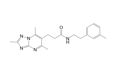[1,2,4]triazolo[1,5-a]pyrimidine-6-propanamide, 2,5,7-trimethyl-N-[2-(3-methylphenyl)ethyl]-