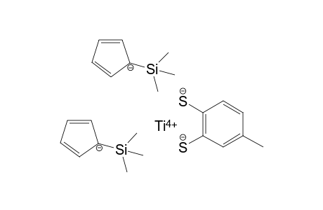 Bis(eta5-trimethylsilylcyclopentadienyl)toluol-3,4-dithiolatotitan(IV)