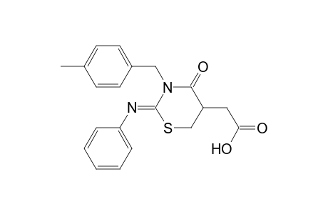 2-[3-(p-Methylbenzyl)-4-oxo-2-(phenylimino)-1,3-thiazinan-5-yl]-acetic Acid