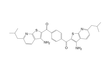 [4-[3-amino-6-(2-methylpropyl)thieno[5,4-b]pyridine-2-carbonyl]phenyl]-[3-amino-6-(2-methylpropyl)thieno[5,4-b]pyridin-2-yl]methanone [4-(3-amino-6-isobutyl-thieno[5,4-b]pyridine-2-carbonyl)phenyl]-(3-amino-6-isobutyl-thieno[5,4-b]pyridin-2-yl)methanone (3-amino-6-isobutyl-2-thieno[5,4-b]pyridinyl)-[4-[(3-amino-6-isobutyl-2-thieno[5,4-b]pyridinyl)-oxomethyl]phenyl]methanone [3-amino-6-(2-methylpropyl)thieno[5,4-b]pyridin-2-yl]-[4-[3-amino-6-(2-methylpropyl)thieno[5,4-b]pyridin-2-yl]carbonylphenyl]methanone