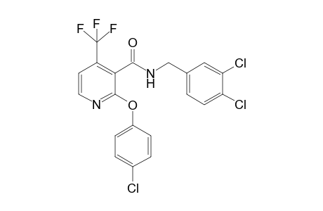 2-(4-Chloranylphenoxy)-N-[(3,4-dichlorophenyl)methyl]-4-(trifluoromethyl)pyridine-3-carboxamide