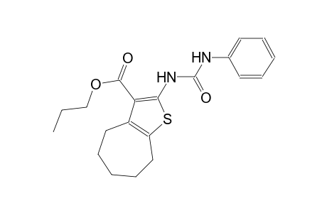 propyl 2-[(anilinocarbonyl)amino]-5,6,7,8-tetrahydro-4H-cyclohepta[b]thiophene-3-carboxylate