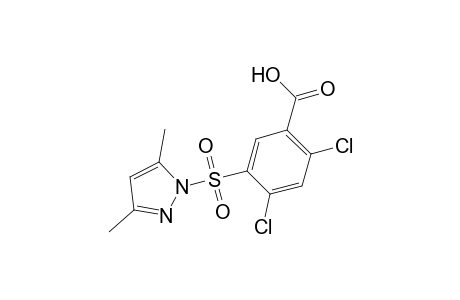 2,4-dichloro-5-[(3,5-dimethyl-1H-pyrazol-1-yl)sulfonyl]benzoic acid