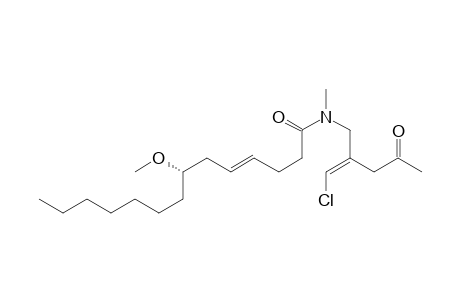 4-Tetradecenamide, N-[2-(chloromethylene)-4-oxopentyl]-7-methoxy-N-methyl-, [S-(E,E)]-