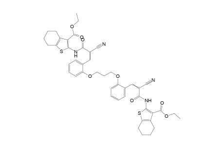 Diethyl 2,2'-({3,3'-[(propane-1,3-diylbis(oxy))bis(2,1-phenylene)]bis-(2-cyanoacryloyl)}bis(azanediyl))bis(4,5,6,7-tetrahydrobenzo[b]thiophene-3-carboxylate)
