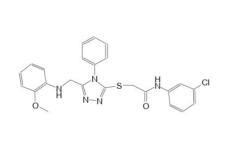 N-(3-chlorophenyl)-2-({5-[(2-methoxyanilino)methyl]-4-phenyl-4H-1,2,4-triazol-3-yl}sulfanyl)acetamide