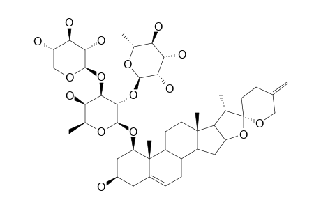 NEORUSCOGENIN-1-O-[O-ALPHA-L-RHAMNOPYRANOSYL-(1->2)-O-[BETA-D-XYLOPYRANOSYL-(1->3)]-BETA-D-FUCOPYRANOSIDE]