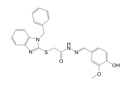 acetic acid, [[1-(phenylmethyl)-1H-benzimidazol-2-yl]thio]-, 2-[(E)-(4-hydroxy-3-methoxyphenyl)methylidene]hydrazide