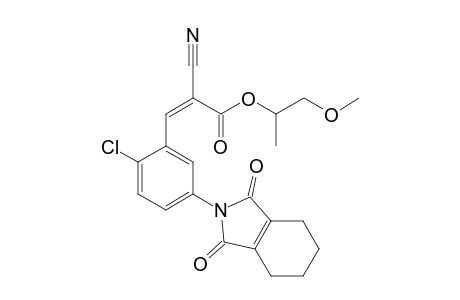 2-Propenoic acid, 3-[2-chloro-5-(1,3,4,5,6,7-hexahydro-1,3-dioxo-2H-isoindol-2-yl)phenyl]-2-cyano-, 2-methoxy-1-methylethyl ester