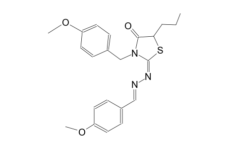 4-methoxybenzaldehyde [(2E)-3-(4-methoxybenzyl)-4-oxo-5-propyl-1,3-thiazolidin-2-ylidene]hydrazone