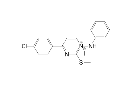 1-Phenylamino-4-(p-chlorophenyl)-2-methylthiopyrimidinium iodide