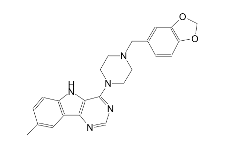 4-[4-(1,3-benzodioxol-5-ylmethyl)-1-piperazinyl]-8-methyl-5H-pyrimido[5,4-b]indole