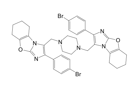 Bis-1,4-[(2'-(4"-bromophenyl)-5',6',7',8'-tetrahydro-3'-benzo[d]imidazo[2,1-b]oxazolyl)methyl]piperazine