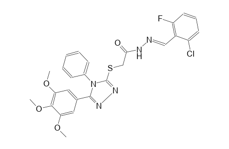 acetic acid, [[4-phenyl-5-(3,4,5-trimethoxyphenyl)-4H-1,2,4-triazol-3-yl]thio]-, 2-[(E)-(2-chloro-6-fluorophenyl)methylidene]hydrazide