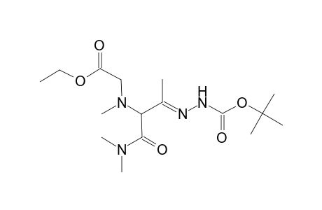 2-[[(2E)-2-(tert-butoxycarbonylhydrazono)-1-(dimethylcarbamoyl)propyl]-methyl-amino]acetic acid ethyl ester