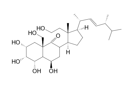 2.alpha.,3.alpha.,4.alpha.,6.beta.,11,19-hexahydroxy-9,11-secocholest-(22E,24R)-4-methyl-en-9-one (Euryspongiol B4)