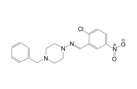 4-benzyl-N-[(E)-(2-chloro-5-nitrophenyl)methylidene]-1-piperazinamine