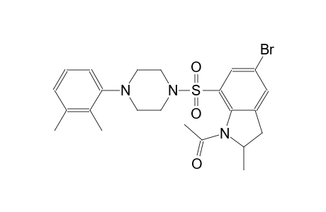 1H-indole, 1-acetyl-5-bromo-7-[[4-(2,3-dimethylphenyl)-1-piperazinyl]sulfonyl]-2,3-dihydro-2-methyl-