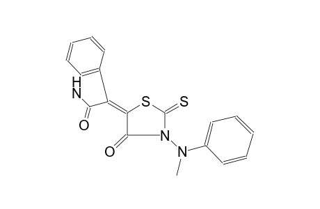2H-indol-2-one, 1,3-dihydro-3-[3-(methylphenylamino)-4-oxo-2-thioxo-5-thiazolidinylidene]-, (3E)-