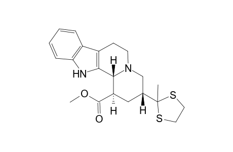 (1R,3R,12bR)-3-(2-Methyl-[1,3]dithiolan-2-yl)-1,2,3,4,6,7,12,12b-octahydro-indolo[2,3-a]quinolizine-1-carboxylic acid methyl ester