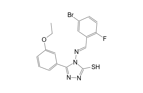 4-{[(E)-(5-bromo-2-fluorophenyl)methylidene]amino}-5-(3-ethoxyphenyl)-4H-1,2,4-triazole-3-thiol