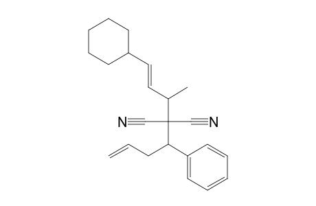 2-[(E)-3-cyclohexyl-1-methyl-allyl]-2-(1-phenylbut-3-enyl)malononitrile