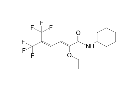 2-ETHOXY-5-TRIFLUOROMETHYL-6,6,6-TRIFLUORO-2,4-HEXADIENOIC ACID,CYCLOHEXYLAMIDE