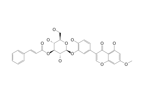 4',5-DIHYDROXY-7-O-METHYL-ISOFLAVONE-3'-O-BETA-D-(3''-E-CINNAMOYL)-GLUCOPYRANOSIDE