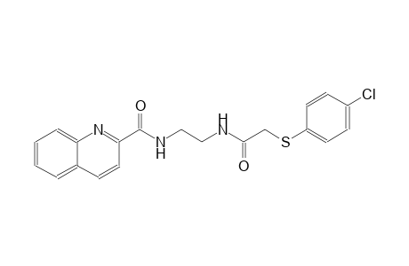 2-quinolinecarboxamide, N-[2-[[2-[(4-chlorophenyl)thio]acetyl]amino]ethyl]-