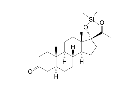 Pregnane-3,20-dione, 17-[(trimethylsilyl)oxy]-, (5.alpha.)-