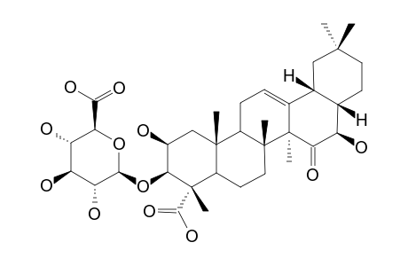 3-O-BETA-D-GLUCURONOPYRANOSYL-2-BETA,3-BETA,16-BETA-TRIHYDROXY-28-NOROLEAN-12-EN-15-ON-23-OIC-ACID