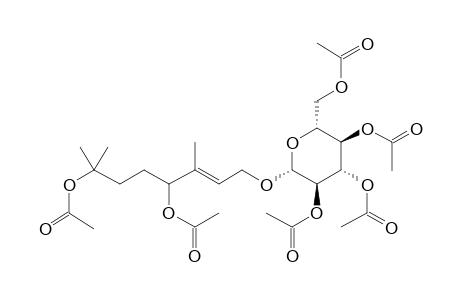 (2E)-4,7-Dihydroxy-3,7-dimethyl-2-octen-1-yl .beta.-D-glucopyranoside, 6ac derivative