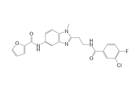 2-furancarboxamide, N-[2-[2-[(3-chloro-4-fluorobenzoyl)amino]ethyl]-1-methyl-1H-benzimidazol-5-yl]-