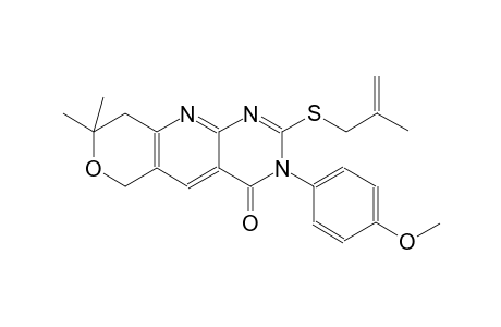 3-(4-methoxyphenyl)-8,8-dimethyl-2-[(2-methyl-2-propenyl)sulfanyl]-3,6,8,9-tetrahydro-4H-pyrano[3',4':5,6]pyrido[2,3-d]pyrimidin-4-one