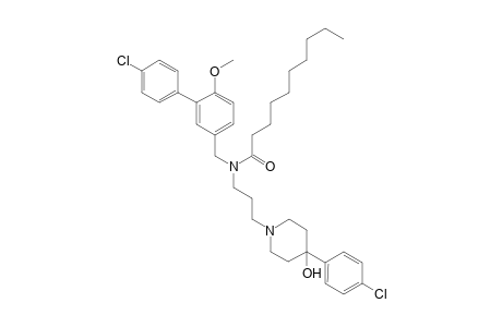 Decanoic acid (4'-chloro-6-methoxybiphen-3-ylmethyl)-{3-[4-(4-chlorophenyl)-4-hydroxypiperidin-1-yl]propyl}amide