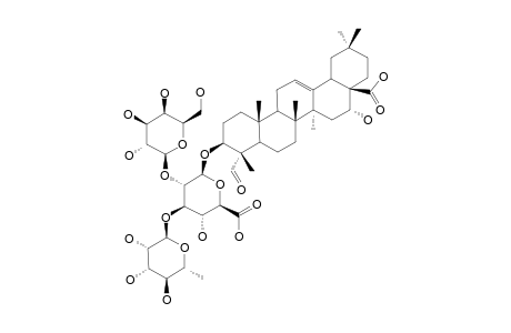 QUILLAIC-ACID-3-O-[ALPHA-L-RHAMNOPYRANOSYL-(1->3)-[BETA-D-GALACTOPYRANOSYL-(1->2)]-BETA-D-GLUCOPYRANOSIDURONIC-ACID]