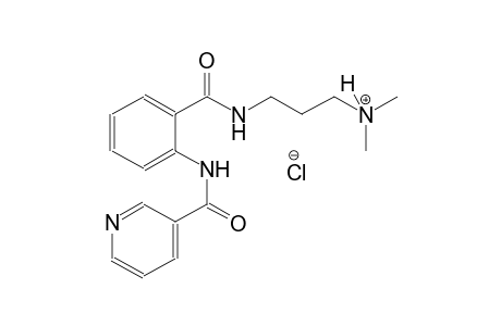 1-propanaminium, N,N-dimethyl-3-[[2-[(3-pyridinylcarbonyl)amino]benzoyl]amino]-, chloride