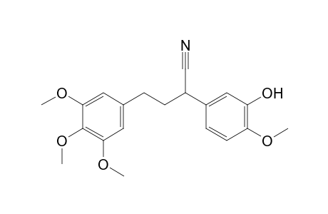 2-(3-hydroxy-4-methoxy-phenyl)-4-(3,4,5-trimethoxyphenyl)butanenitrile