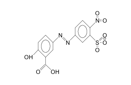 2-Hydroxy-5-(4-nitro-3-sulfo-phenylazo)-benzoic acid, anion