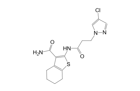 2-{[3-(4-chloro-1H-pyrazol-1-yl)propanoyl]amino}-4,5,6,7-tetrahydro-1-benzothiophene-3-carboxamide